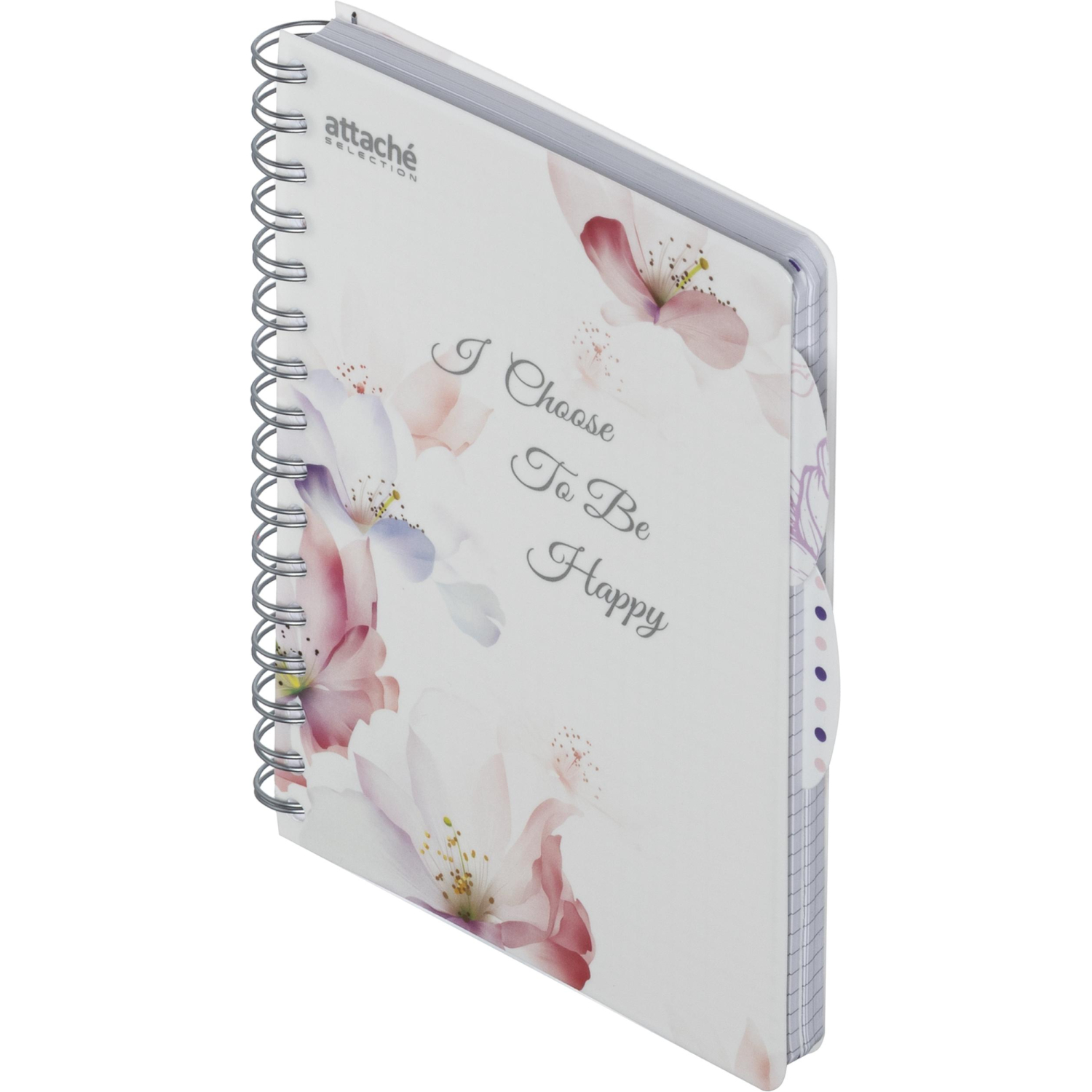 Бизнес-тетрадь А5,140л,кл,сп,пласт Attache Selection Flower Dreams I Choose