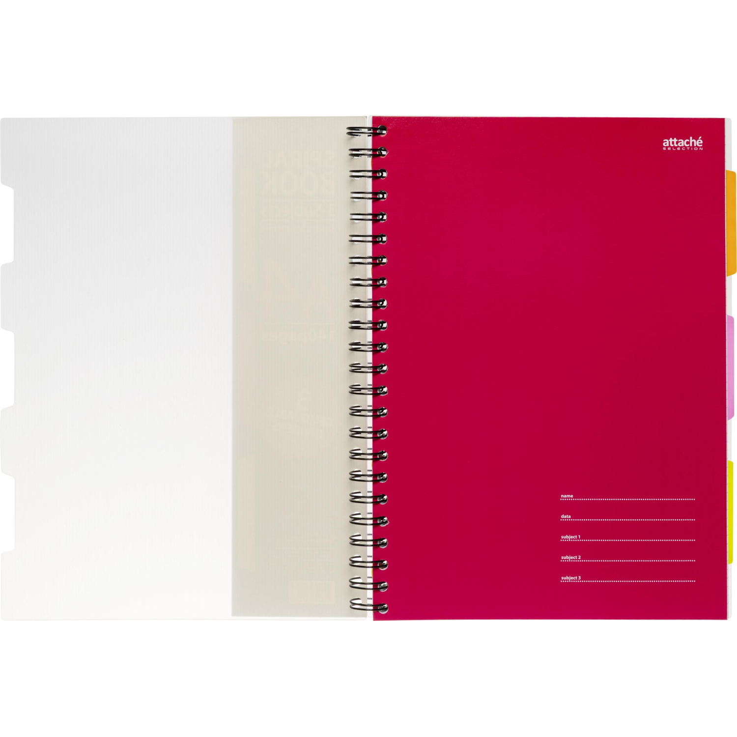 Бизнес-тетрадь 140л,кл,А4,SPIRAL BOOK Розовый,евроспир,обл.пласт,разд.84105