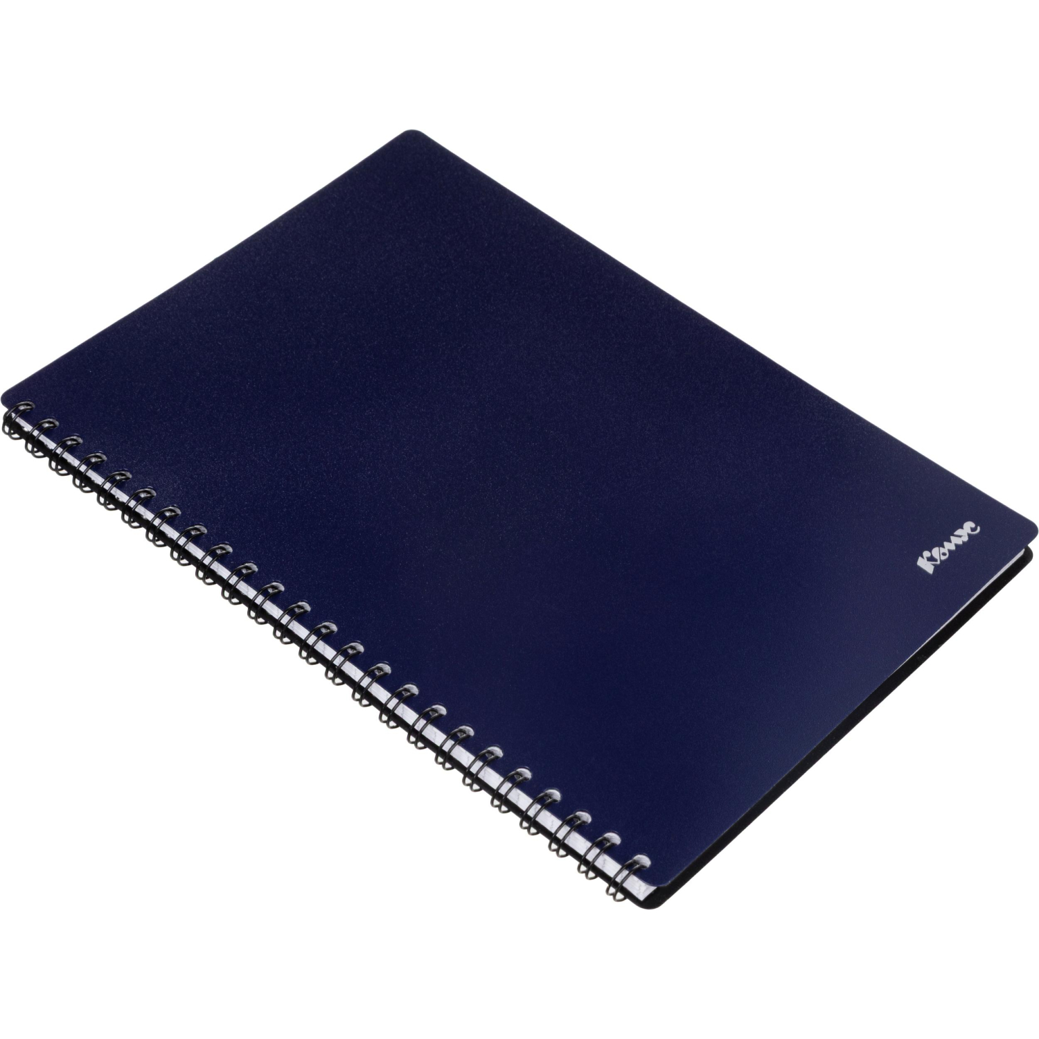 Бизнес-тетрадь Комус А5 60л, кл., обл.пластик, спираль, синяя Classic