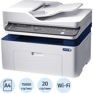 МФУ Xerox WorkCentre 3025NI (3025V_NI)A4 20ppm 4in1, монохромный