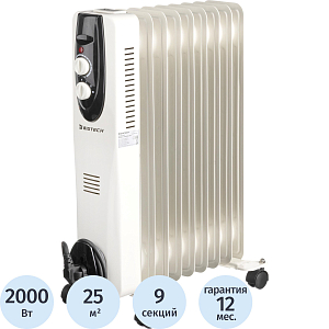 Радиатор BigTech  WBH002 20W, масляный (9 секций 2000 Вт)