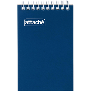 Блокнот на спирали А6 60л. ATTACHE, синий, блок 60г, обложка 215г