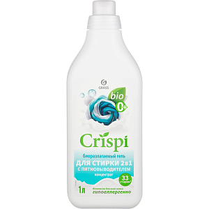 Гель для стирки 2 в 1 с пятновыводителем концентрат CRISPI, 1000 мл