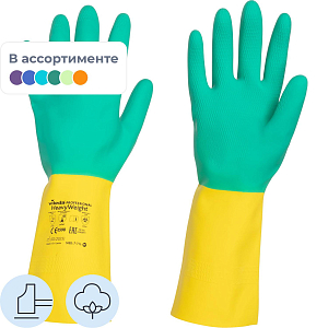 Перчатки резиновые Vileda Profes латекс/неопр зел/жел рXL 120270/174309
