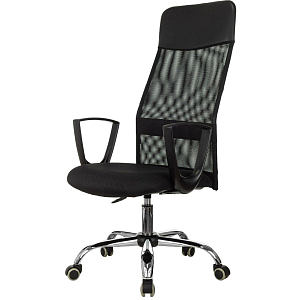 Кресло 0MX_VB_EChair-510 TW сетка/ткань черный хром