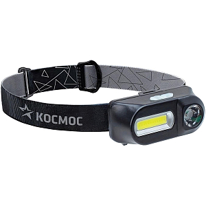 Фонарь КОСМОС KocH3WDLith, 3Вт ХРЕ, 3Вт СОВ, сменный акк 1200mAh