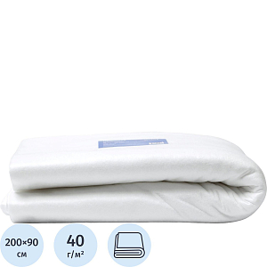 Простыня 90х200, белый (10шт/упак) спанлейс, Выбор, 11819