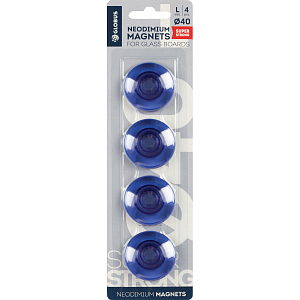 Магнитный держатель неодим.для стекл.досок Глобус МН40ПС 40мм 4 шт/блистер