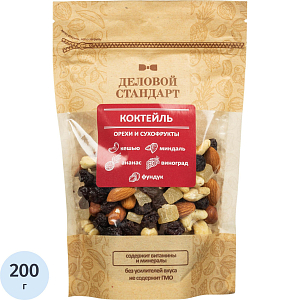 Коктейль Деловой Стандарт орехи сухофрукты, 200г