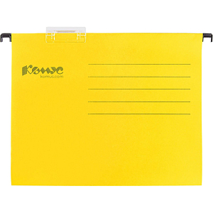 Папка подвесная регистратура Комус желтая А4, 25 шт