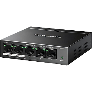 Коммутатор Mercusys MS105GP (L2) 5x1Гбит/с 4PoE+ 65W неуправляемый