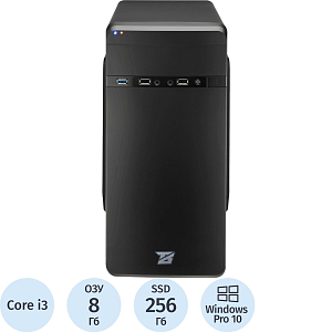 Системный блок BigTech B3>(B3-7371)i3-13100/H610/8Gb/SSD256/500W/W10P