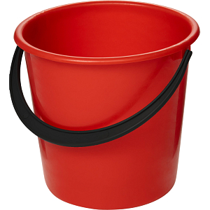 Ведро 10 л хозяйственное пластиковое красное