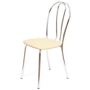 Стул для столовых UP_Венус каркас хром, к/з бежевый Z21