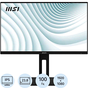 Монитор MSI MP242AP(9S6-3PA19T-204)23,8/FHD/IPS/100Hz/300cd/4ms/VGA/HDMI/DP