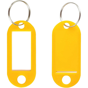 Бирки для ключей 10 шт/уп, желтая