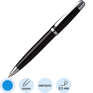 Ручка шариковая  Attache Selection, корп.черный,  стерж.синий, автом