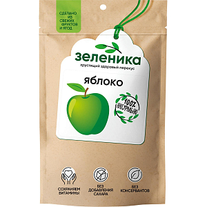 Яблоки Зеленика Здоровый фруктовый перекус 20 г