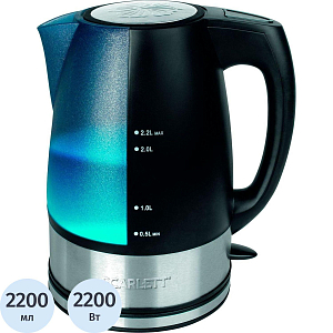Чайник Scarlett SC-1020, 2.2л, 2200Вт, (черный)