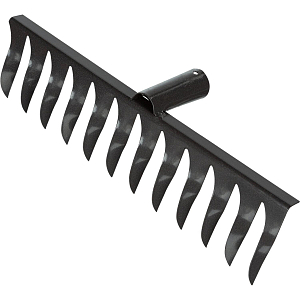 Грабли прямые с витыми зубьями 12 шт металл 34 см без черенка