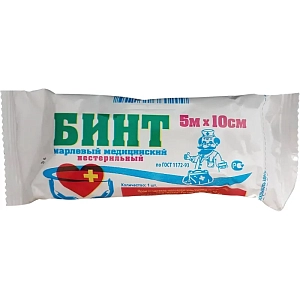Бинт нестер. 5мх10см, пл.36г, инд.упак, Лейко