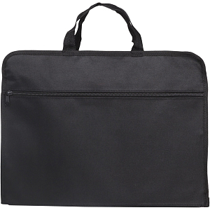 Папка-портфель A4 2 отделения, на молнии, 100% полиэстер, черный 63753