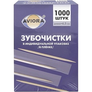 Зубочистки бамбук в инд. ПП-упак. 1000шт./уп. 401-488