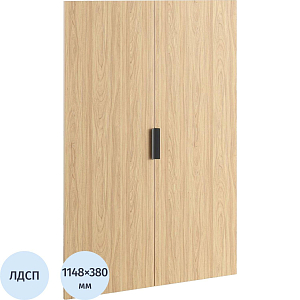 Двери Комус Мебель Easy One Дверь ЛДСП (2шт.) В1150 Вяз Шв/Кшм