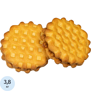 Печенье Дымка Домашние вафельки с малиновой начинкой, 3,8кг/уп