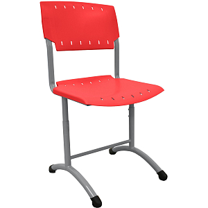 Стул ученический 0MX_GL_SIGMA,рег 5-7 гр.р,420-500мм,RAL7004, пласт.RAL3028