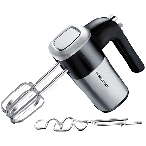 Миксер BRAYER BR1302, 800 Вт, 5 скор.реж, турбо,насад. Венчики