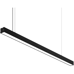 Светильник светодиодный линейный, подвесной, 24Вт, 4000К, IP40, чёрный