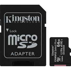 Карта памяти Kingston Canvas Select Plus microSDXC UHS-I +ад, SDCS2/64Gb
