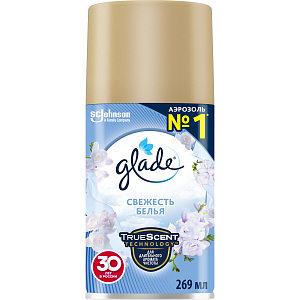 Баллон сменный для автоосвежителя Свеж-ть  бел  Glade 269 мл