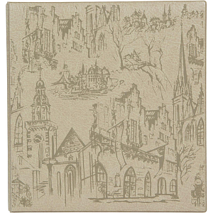 Визитница настольная на 320 визиток Комус,ПВХ, бежевый,2115-115