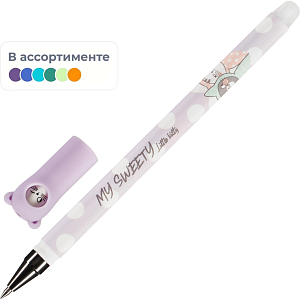 Ручка гелевая со стираем.черн.M&G So Many Cats,д.ш.0,5 мм,син,асс AKPC5277