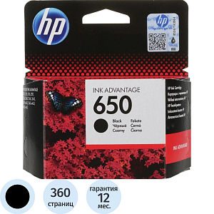 Картридж струйный HP 650 CZ101 чер. для DJ Ink Advantage 2515/3515