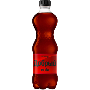 Напиток Добрый Cola без сахара, газ ПЭТ 0,5л