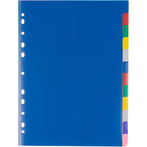 Разделитель листов 12 цв. пластик