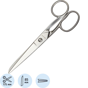 Ножницы Attache Metal 175 мм, ассиметричные ручки,цельнометаллические