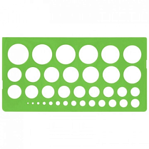 Линейка окружностей от 1 до 36мм,ТТ-21