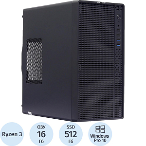Системный блок BigTech 3TF (204644)R3-3200G/A520/16Gb/SSD512Gb/500W/W10P