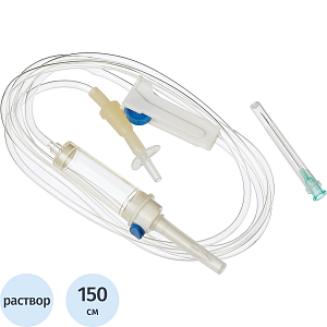 Система переливания инф.растворов (пластик. игла), KDM