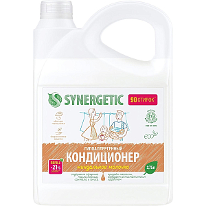 Кондиционер для белья Synergetic Миндальное молочко 2,75л