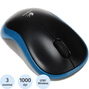 Мышь компьютерная Logitech USB OPTICAL CORDL. M185 BLUE