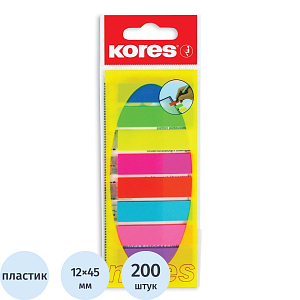 Клейкие закладки пласт. 8цв.по 25л. Film на линейке Kores 45120
