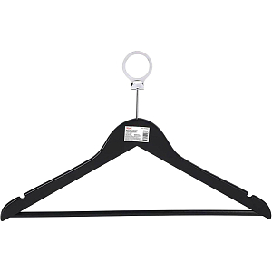 Вешалка-плечики WW_LH001-ANTI/CU3014-AB дерев,антив,кольцо,р50-52 черн