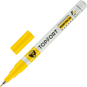 Маркер лаковый Topfort Paint 1 мм желтый