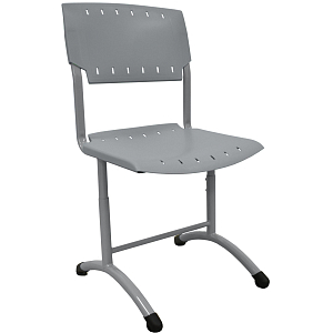 Стул ученический 0MX_GL_SIGMA,рег 4-6 гр.р,380-46мм, RAL7004, пласт.RAL7040