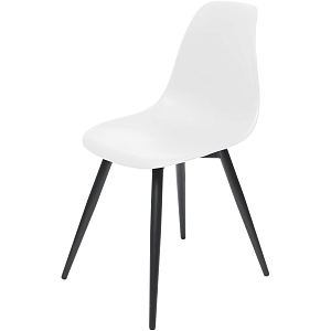 Стул Комус EAMES PLAST HN BLACK (BOX-4) (KM) RU K01 белый/черный